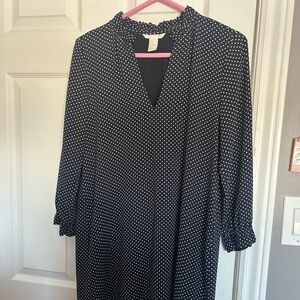 H&M Navy Polka Dot Dress
